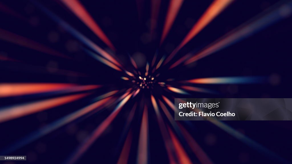 Glowing light burst