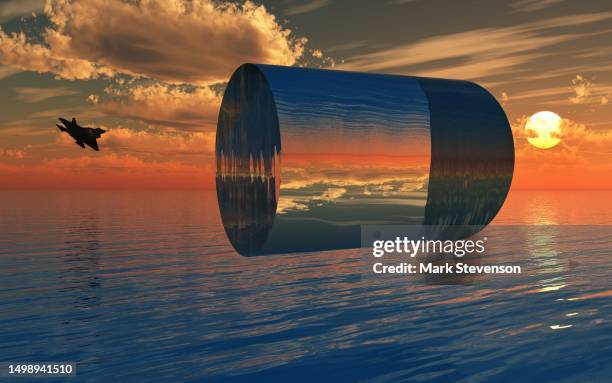 tick tack ufo encounter - reality concept stock illustrations
