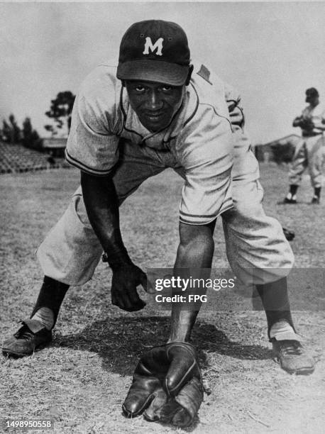 Portrait of Héctor Rodríguez from Cuba, Shortstop and Third Baseman for the Montreal Royals of the National League during Minor League Baseball...