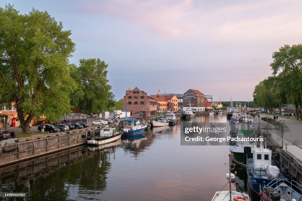 Harbor and the old mill in Klaipeda, Lithuania