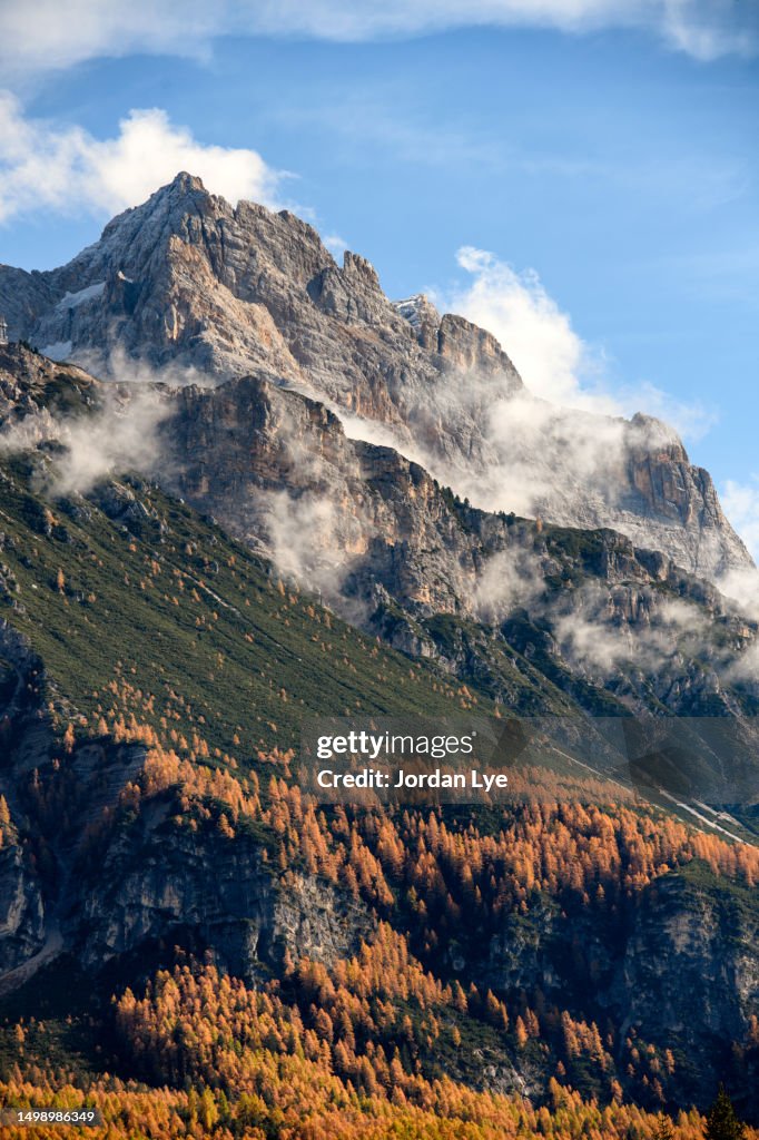 The mountain of Cortina, in the Dolomites