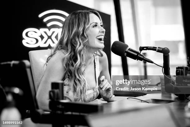 Singer & songwriter Carly Pearce visits SiriusXM Studios on June 16, 2023 in Nashville, Tennessee.