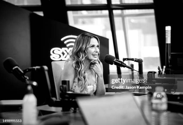 Singer & songwriter Carly Pearce visits SiriusXM Studios on June 16, 2023 in Nashville, Tennessee.