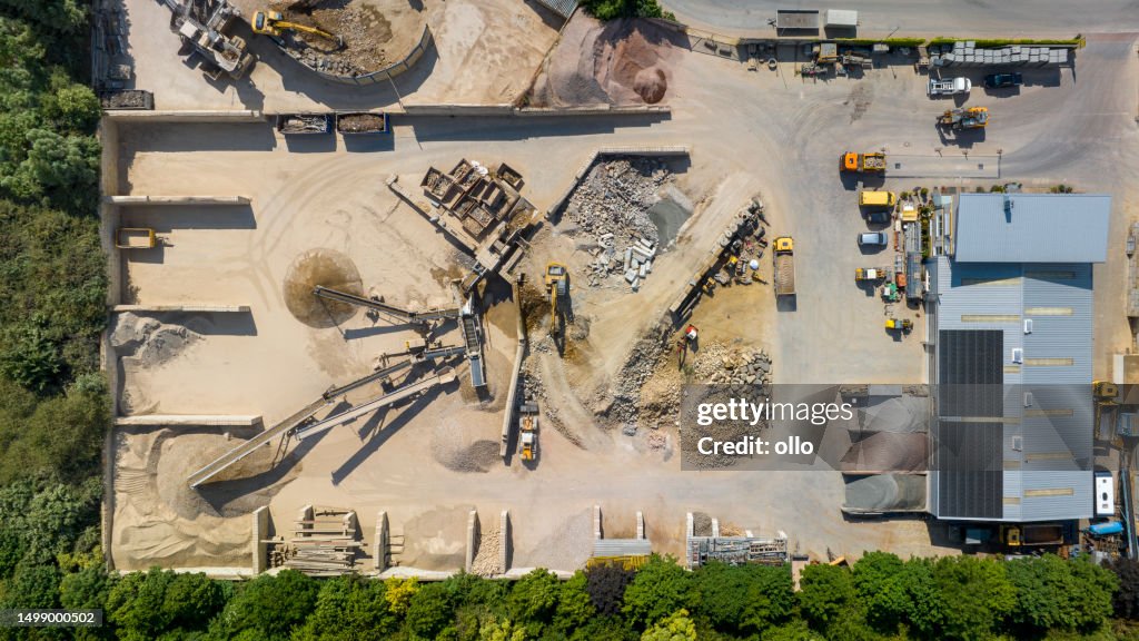 Gravel and sand open pit mining
