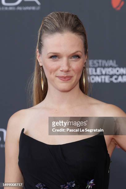 Tracy Spiridakos attends the opening red carpet during the 62nd Monte Carlo TV Festival on June 16, 2023 in Monte-Carlo, Monaco.