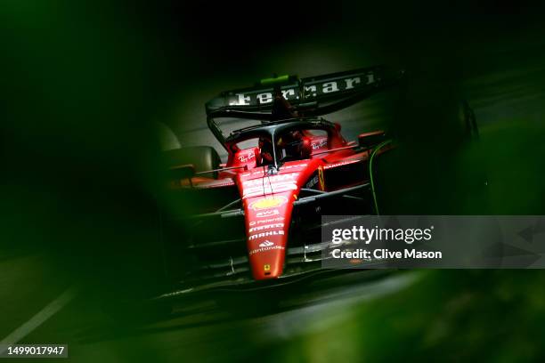Carlos Sainz of Spain driving the Ferrari SF-23 on track during practice ahead of the F1 Grand Prix of Canada at Circuit Gilles Villeneuve on June...