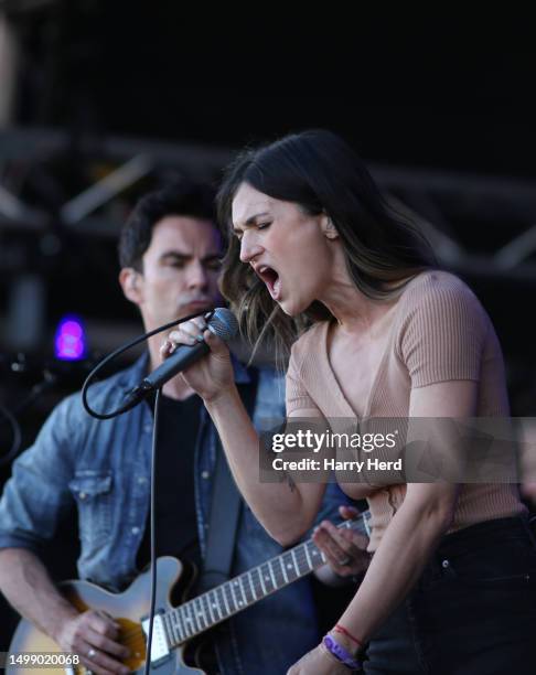 Kelly Jones and Patty Lynn of Far From Saints performs at Black Deer Festival 2023 at Eridge Park on June 16, 2023 in Tunbridge Wells, England.