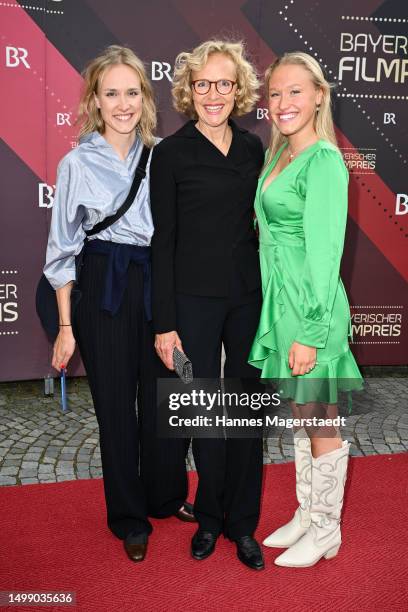 Juliane Köhler attends the Bayerischer Filmpreis 2023 with her daughters Fanny and Jette at Prinzregententheater on June 16, 2023 in Munich, Germany.