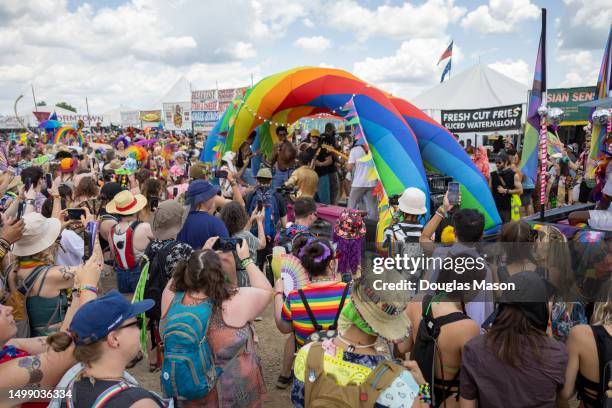The Pride Parade at the Bonnaroo Music & Arts Festival on June 15, 2023 in Manchester, Tennessee.