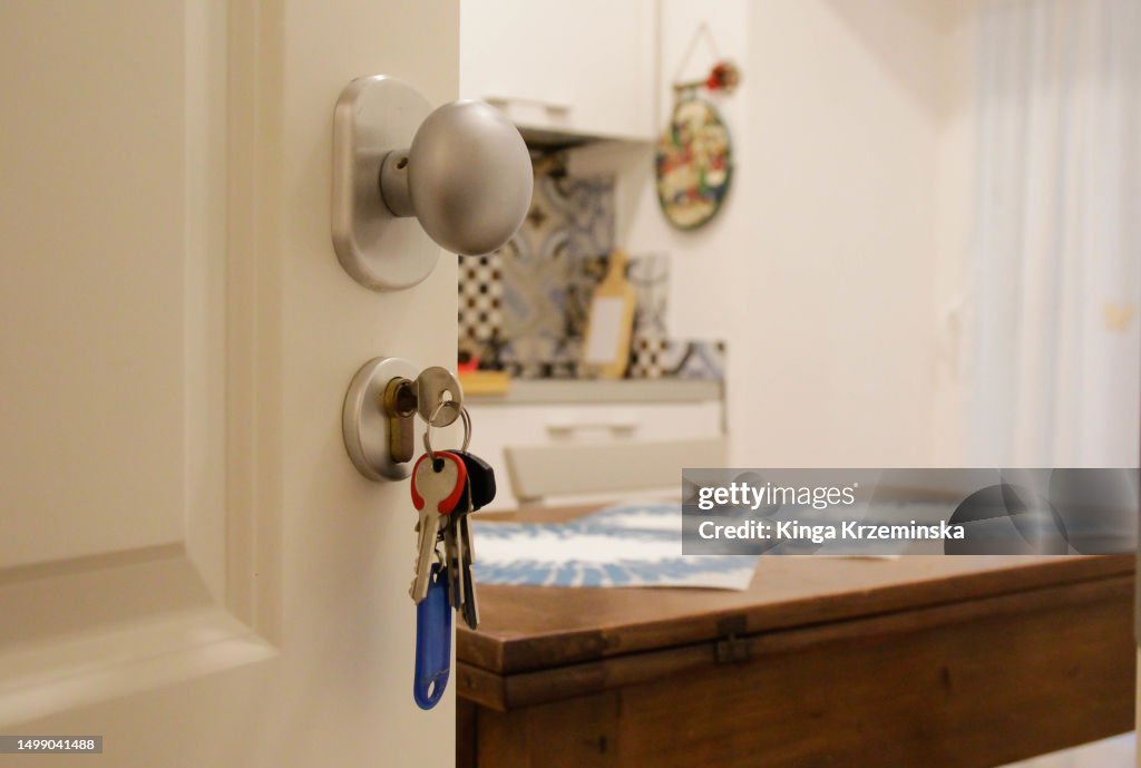 Apartment door open