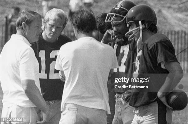 In the last five games the Steelers have used three quarterbacks. Coach Chuck Noll is reluctant to announce his choice for the next game against New...