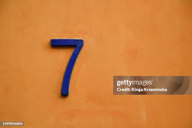 number 7 - seven point stock pictures, royalty-free photos & images