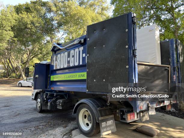 Got Junk junk removal vehicle parked outside a residence in Lafayette, California, January 18, 2023.