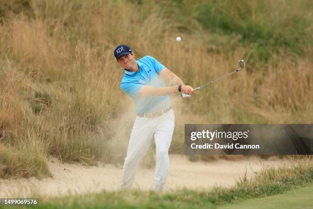 Adam Schenk of The United States plays his third shot on the eighth hole during the second round of the 123rd U.S. Open Championship at The Los...