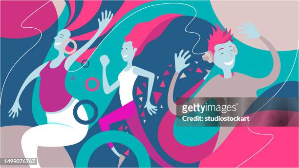 music and dance abstract design - art of music live stock illustrations