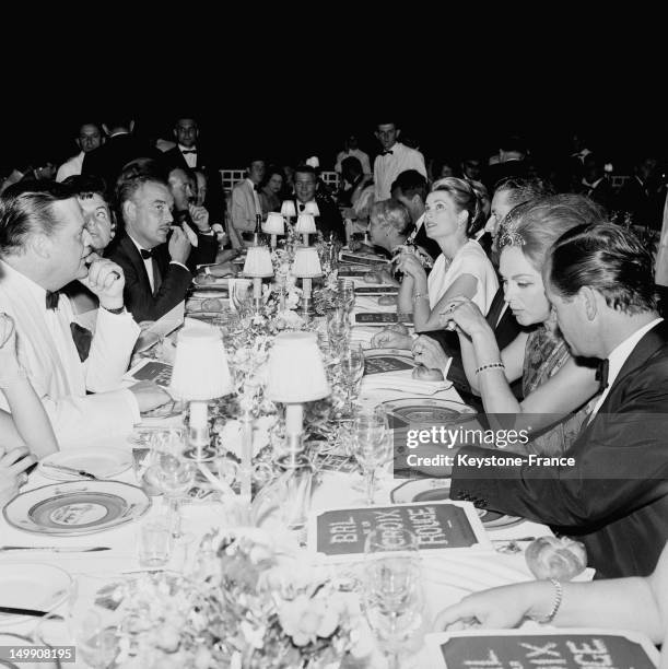 Red Cross Ball at Monte Carlo Sporting Club presided by the Prince Rainier and the Princess Grace of Monaco, on August 11, 1963 in Monte Carlo,...