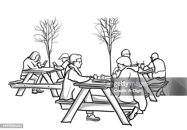 springinnorthamericasketch - lock of hair stock illustrations