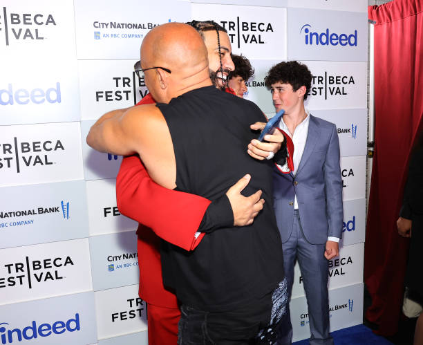 Vin Diesel and French Montana attends the "For Khadija" Premiere during the 2023 Tribeca Festival at Beacon Theatre on June 16, 2023 in New York City.