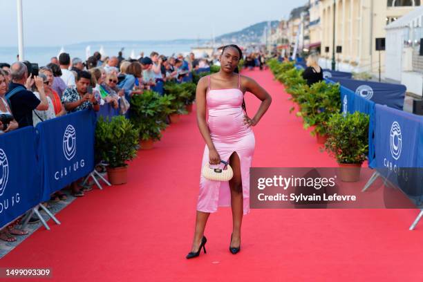 Guest attends the short movie awards red carpet attends during Day Three of the 37th Cabourg Film Festival on June 16, 2023 in Cabourg, France.