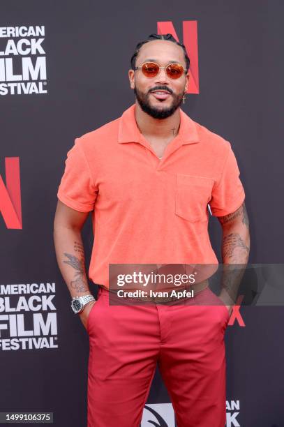 Romeo Miller attends the premiere of "The Perfect Find" presented by Netflix during the American Black Film Festival at New World Center on June 16,...