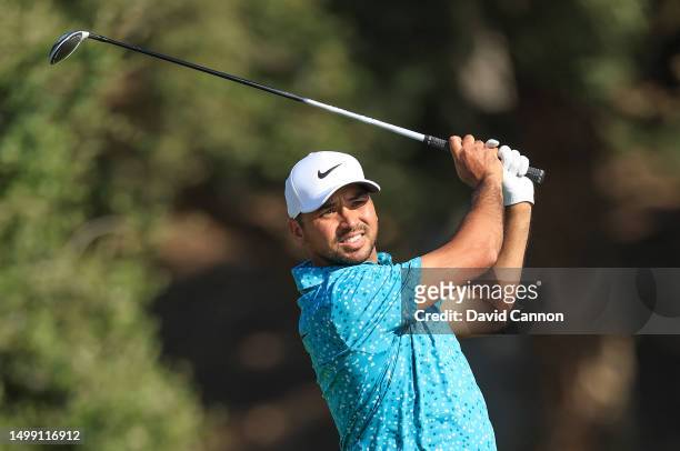 Jason Day of Australia plays his tee shot on the 12th hole during the second round of the 123rd U.S. Open Championship at The Los Angeles Country...