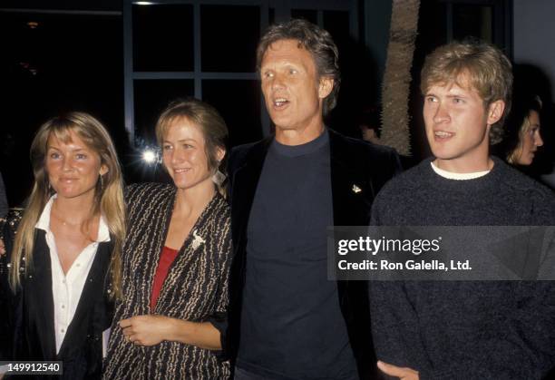 Kris Kristofferson, wife Lisa Meyers and family attend Crosby, Stills, Nash and Young Concert Party on March 31, 1990 at the Santa Monica Beach Hotel...