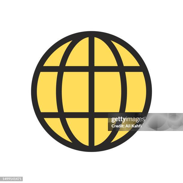 globe and communication icon - 3d globe rotating stock illustrations