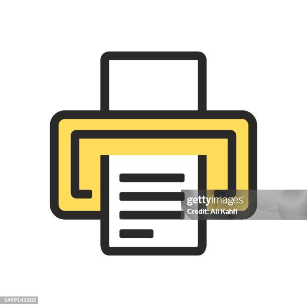 printer icon - clean computer desktop stock illustrations