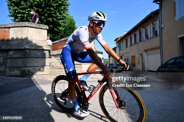 Julien Simon of France and Team TotalEnergies prior to the 47th La Route D'Occitanie-La Depeche Du Midi 2023, Stage 3 a 189km stage from Gimont to...