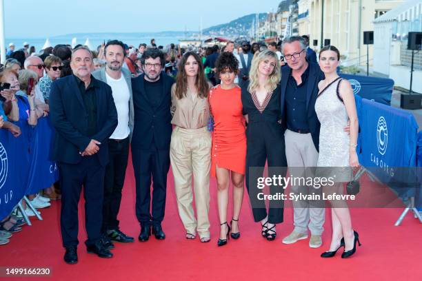 Antoine Dulery, Michael Cohen, Éric Caravaca, Virginie Ledoyen, Oulaya Amamra, Katell Quillévéré, Francois Kraus and Cecile Cassel attend the short...