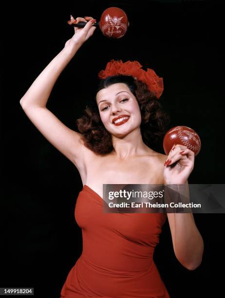 Actress and dancer Rita Hayworth poses for a portrait circa 1940 in Los Angeles, California.