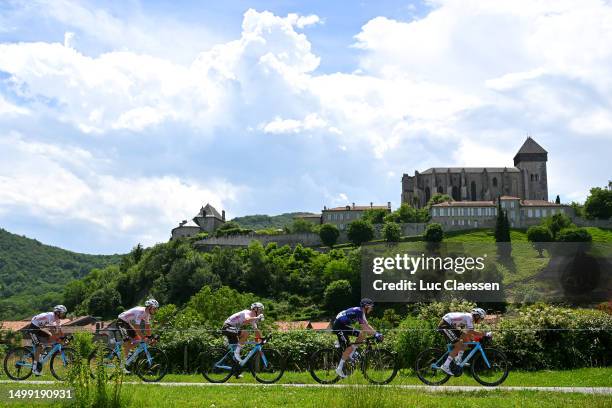 Valentin Paret-Peintre of France, Alex Baudin of France, Paul Lapeira of France and AG2R Citroën Team, Stephen Williams of The United Kingdom and...