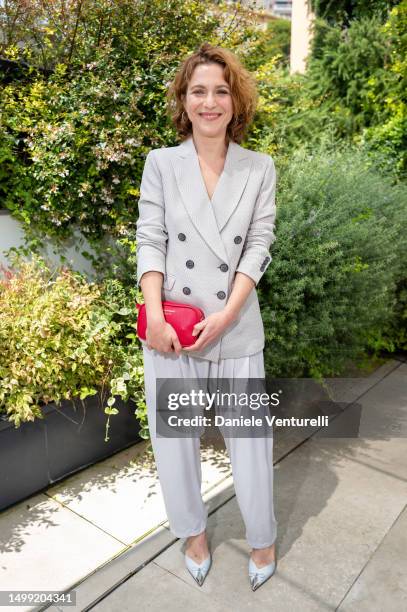 Isabella Ragonese attends the 77th Nastri D'Argento 2023 - Tv Series press conference at on June 17, 2023 in Naples, Italy.