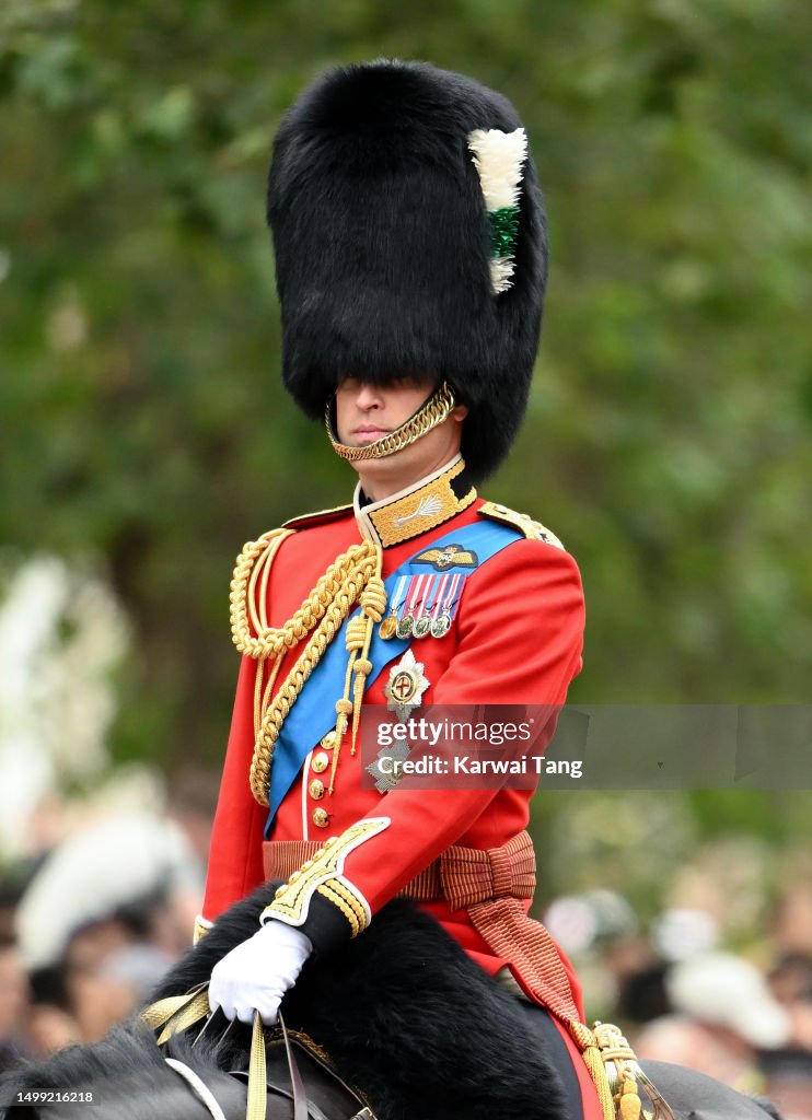 Prince William, Prince of Wales during Trooping the Colour on June