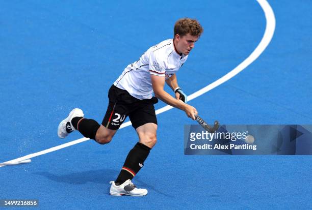 Niklas Bsserhoff of Germany during the FIH Hockey Pro League Men's match between Great Britain and Germany at Lee Valley Hockey and Tennis Centre on...