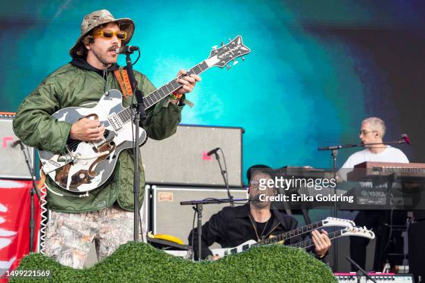 John Gourley, Eric Howk and Kyle O'Quin of Portugal The Man perform during 2023 Bonnaroo Music & Arts Festival on June 16, 2023 in Manchester,...