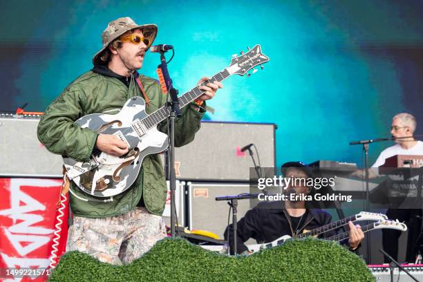 John Gourley, Eric Howk and Kyle O'Quin of Portugal The Man perform during 2023 Bonnaroo Music & Arts Festival on June 16, 2023 in Manchester,...