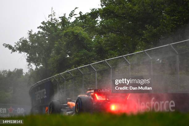 Oscar Piastri of Australia driving the McLaren MCL60 Mercedes on track during final practice ahead of the F1 Grand Prix of Canada at Circuit Gilles...