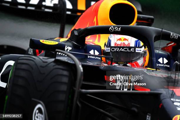 Max Verstappen of the Netherlands driving the Oracle Red Bull Racing RB19 on track during final practice ahead of the F1 Grand Prix of Canada at...