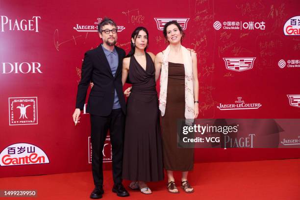 Director Marta Lallana , producer Raul Refree and actress Nila Nunez attend the closing ceremony red carpet during the 25th Shanghai International...