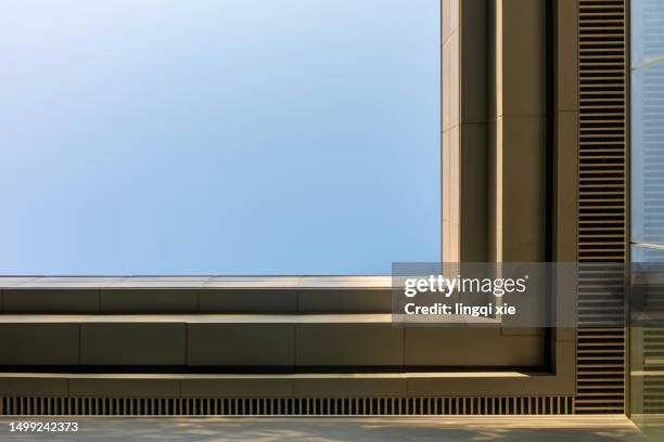 l-shaped modern roof structure. - glazed food stock pictures, royalty-free photos & images