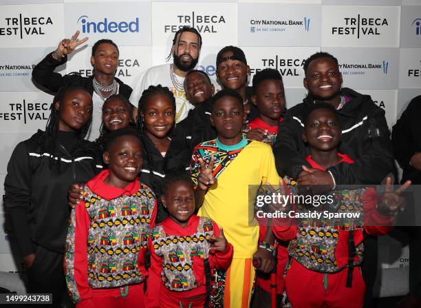 Swae Lee, French Montana and Triplets Ghetto Kids attend French Montana's Immigrant Life Story FOR KHADIJA Premiere at Tribeca Film Festival at The...