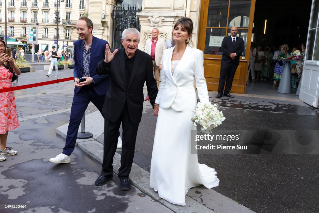 Claude Lelouch and Valérie Perrin are seen at their wedding at18th... News Photo - Getty Images
