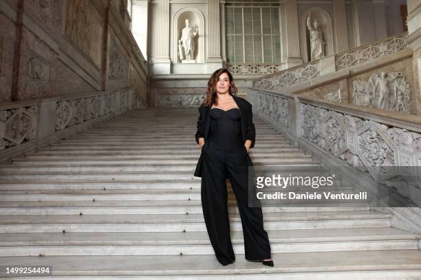 Luisa Ranieri attends the 77th Nastri D'Argento 2023 - Tv Series at Teatrino di Corte di Palazzo Reale on June 17, 2023 in Naples, Italy.