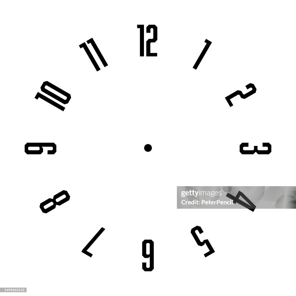 Clock Face Clock Dial Empty Mechanical Watch Face With Arrows