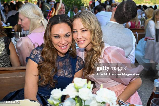 Lilly Becker and Alessandra Meyer-Wölden attend the Almauftrieb Summer Edition 2023 at Gut Kaltenbrunn on June 17, 2023 in Tegernsee, Germany.