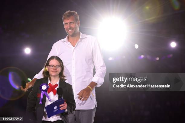 Dirk Nowitzki attends the opening ceremony of the Special Olympics World Games Berlin 2023 at Olympiastadion on June 17, 2023 in Berlin, Germany.