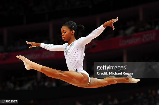 Gabrielle Douglas of the United States competes on the beam during the Artistic Gymnastics Women's Beam final on Day 11 of the London 2012 Olympic...