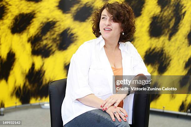 Director Noemie Lvovsky attends "Camille Redouble" photocall during the 65th Locarno Film Festival on August 7, 2012 in Locarno, Switzerland.