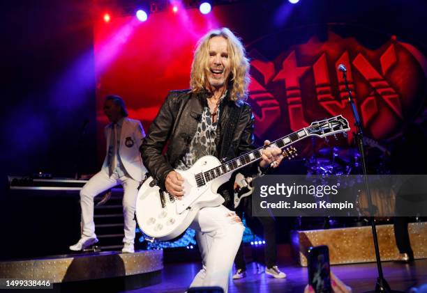 Tommy Shaw of the band Styx performs at the Ryman Auditorium on June 17, 2023 in Nashville, Tennessee.